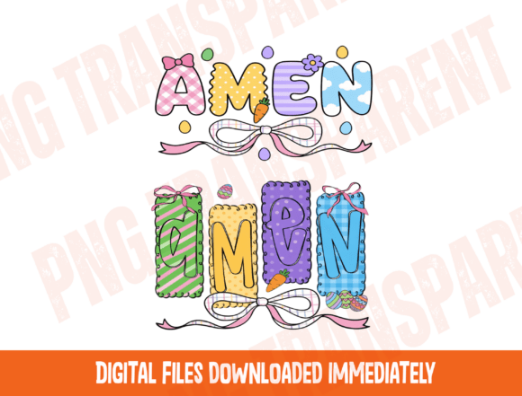 4 Png Preppy Amen PNG Coquette Bow for T-Shirt Designs