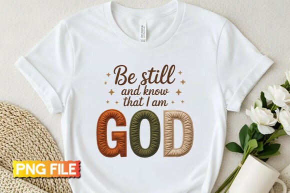 Be Still and Know That Iam God Png for T-Shirt Designs