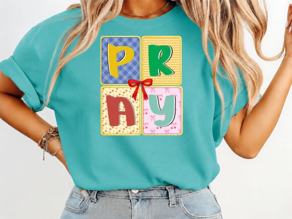 Brushstroke Fall Coquette Pray T-Shirt