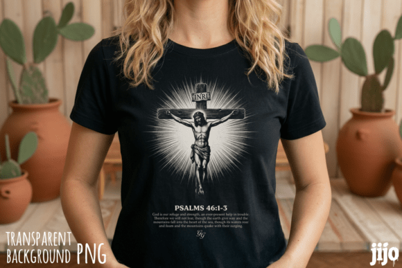 Christ Crucifix Psalms INRI PNG — T-Shirt Designs