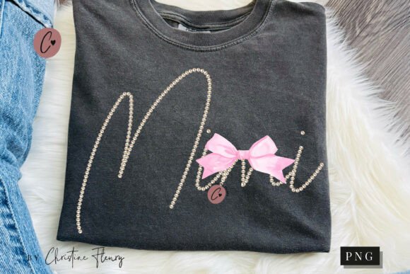 Coquette Pearl Mimi PNG Design for T-Shirt Designs