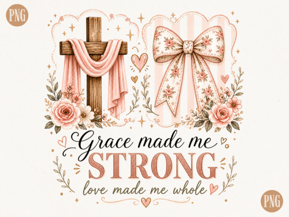 Grace Made Me Strong Love Made Me Whole T-Shirt Designs
