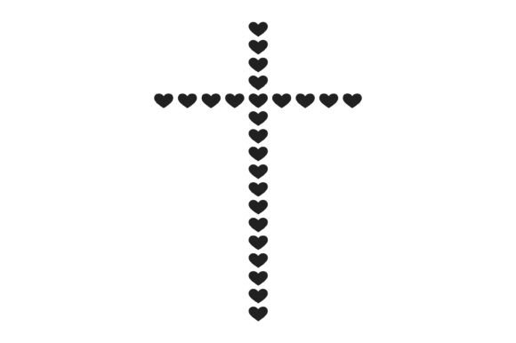 Heart Cross Minimalist Love SVG Design for T-Shirt Designs