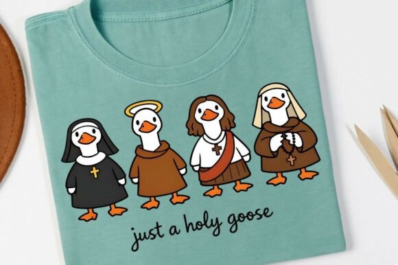 Just a Holy Goose PNG, Funny Religious for T-Shirt Designs
