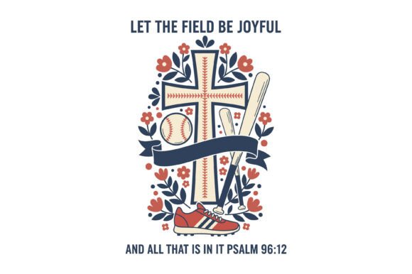 Let the Field Be Joyful Baseball SVG for T-Shirt Designs