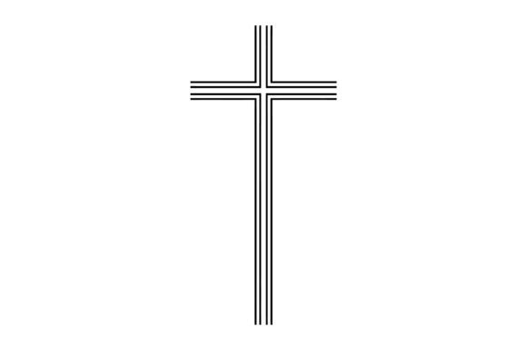 Minimal Triple Line Cross Design for T-Shirt Designs