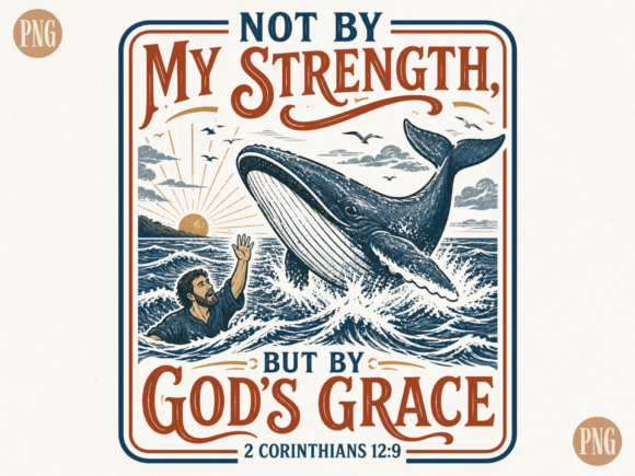Not by My Strength but by God’s Grace PN for T-Shirt Designs