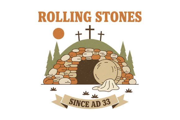 Rolling Stones Empty Tomb Design for T-Shirt Designs